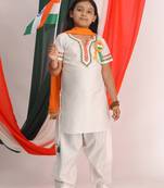  girls' white kurta set