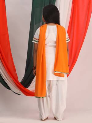  girls' white kurta set 4