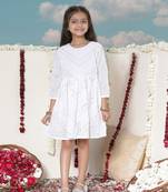  girls' white ethnic dress
