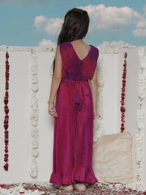  girls' purple jumpsuit 3