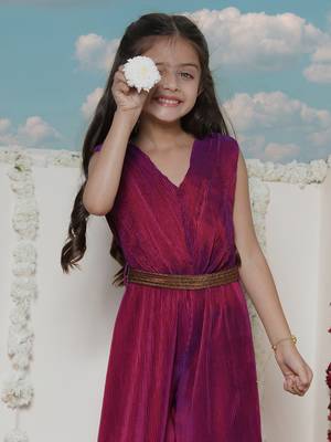  girls' purple jumpsuit 4