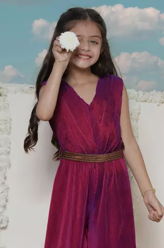  girls' purple jumpsuit