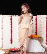  girls' peach lehenga