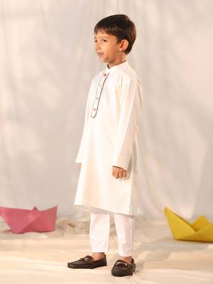 cream kurta pyjama set 2