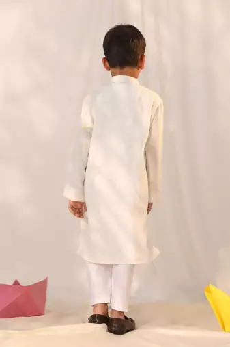 cream kurta pyjama set