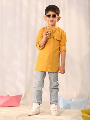 mustard ethnic shirt 1