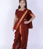 Maroon Kids Saree 