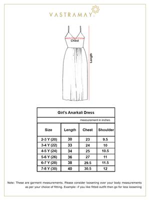  girls' peach anarkali set 5