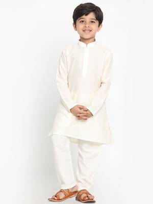 Jbn creationcream kurta pyjama set 1