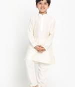 Jbn creationcream kurta pyjama set