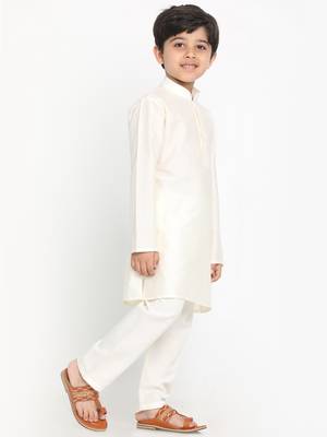 Jbn creationcream kurta pyjama set 2