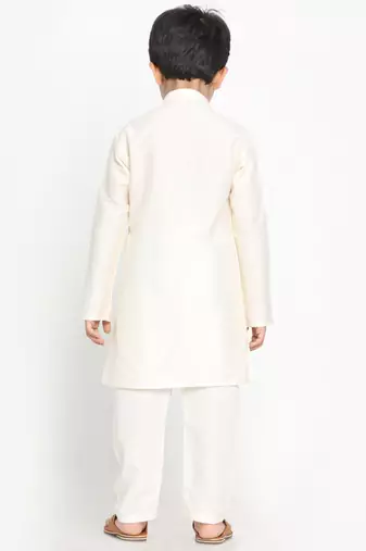 Jbn creationcream kurta pyjama set