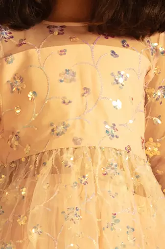  girls' peach lehenga set