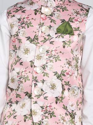 multicolor-base-pink nehru jacket 4