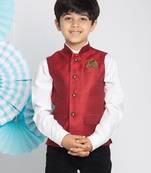maroon nehru jacket