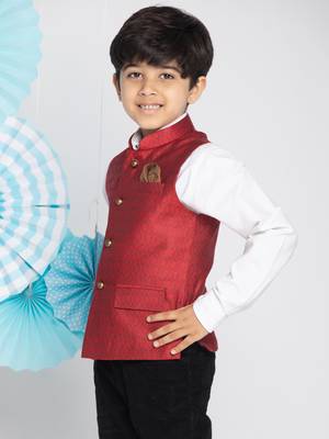 maroon nehru jacket 2