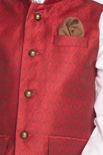 maroon nehru jacket