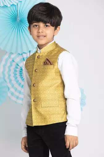 yellow nehru jacket