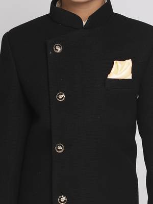 black and cream indowestern set 4