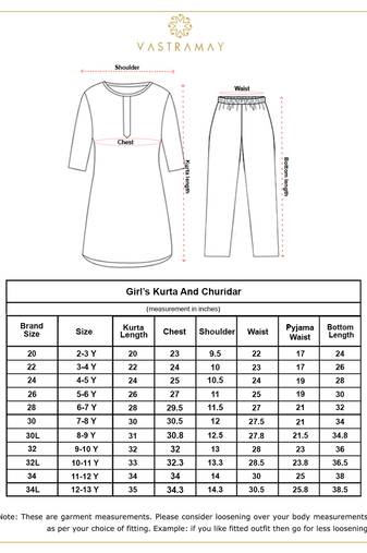 Vastramay girls' black kurta set