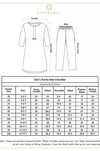 Vastramay girls' black kurta set