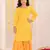 girls' yellow kurta and sharara set