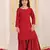  girls' maroon kurta and sharara set