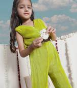  girls' green jumpsuit