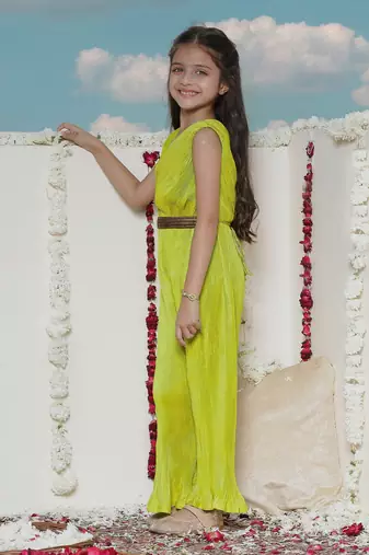  girls' green jumpsuit