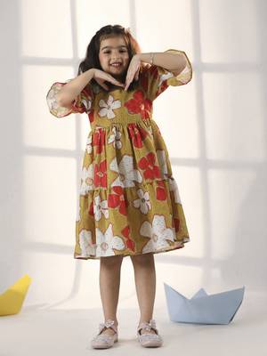  girls' mustard dress 1