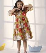  girls' mustard dress