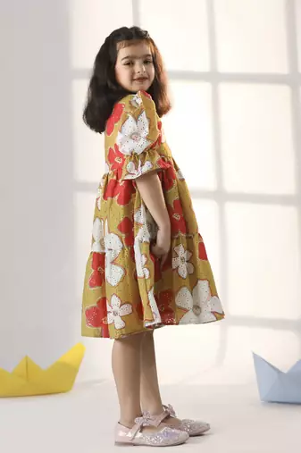  girls' mustard dress