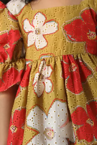  girls' mustard dress