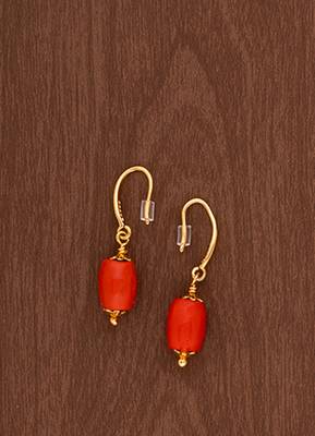 Coral Earrings One Gram Gold 2