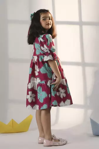  girls' pink dress