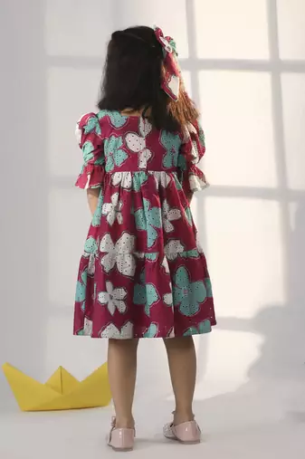  girls' pink dress