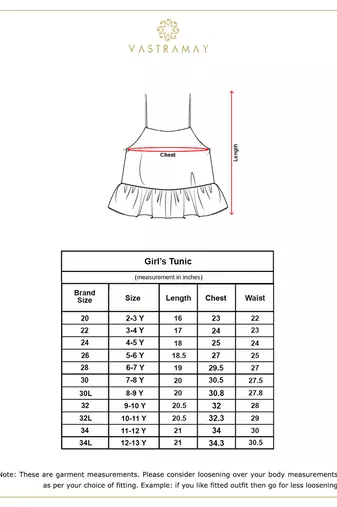  girls' multi color tunic