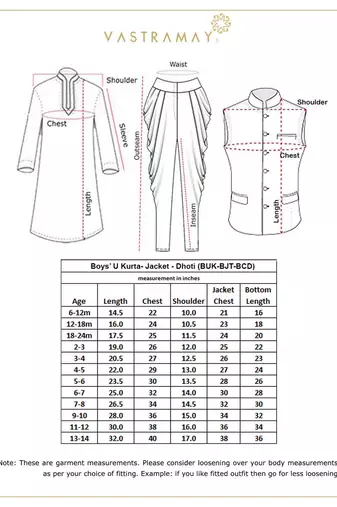 maroon and orange jacket, kurta and dhoti set