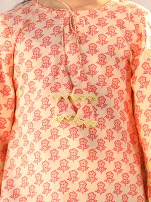  girls' peach only kurta 4