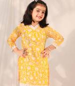 girls' yellow only kurta