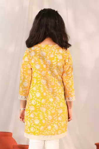  girls' yellow only kurta