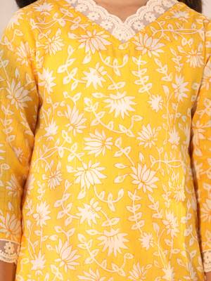  girls' yellow only kurta 4