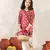  girls' red kurta leggings set