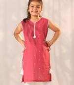 girls' pink only kurta