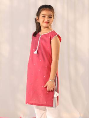  girls' pink only kurta 2