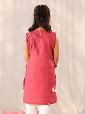  girls' pink only kurta 3