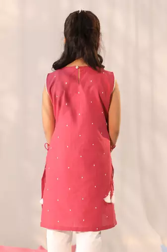 girls' pink only kurta