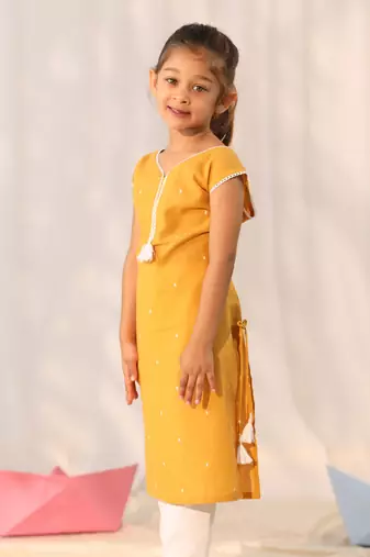  girls' mustard only kurta