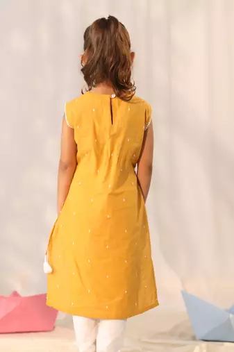  girls' mustard only kurta