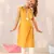  girls' mustard kurta leggings set